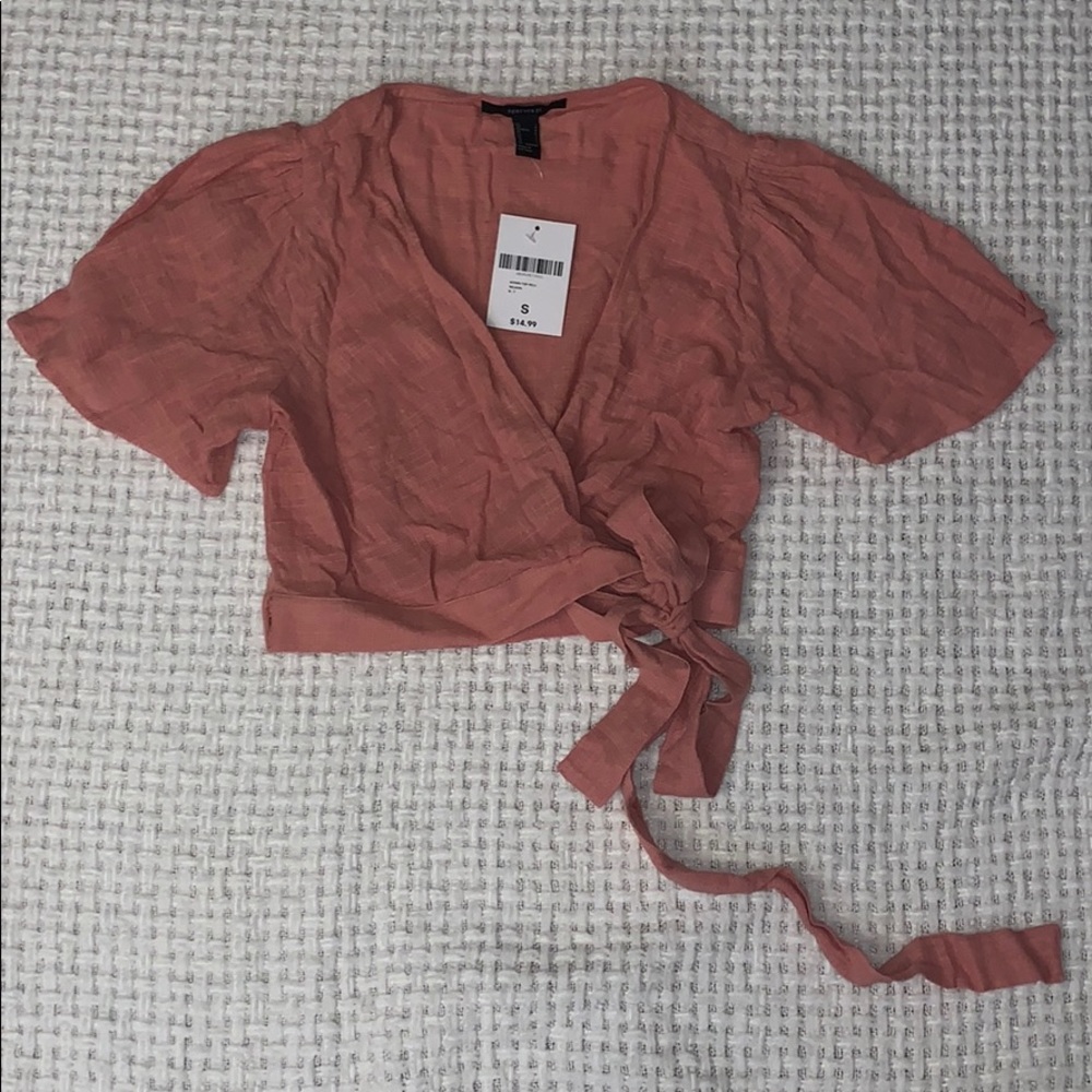 FOREVER 21 TIE CROP TOP